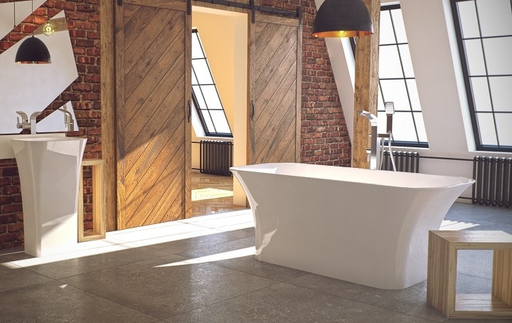 CADA FREESTANDING ASSOS 160X70, WHITE